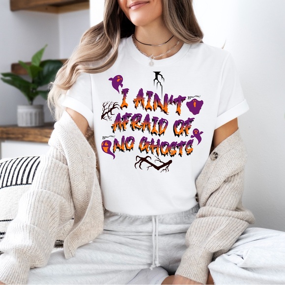 Boho Halloween T Shirt Cute Fall Shirt Funny Ghostbusters T Shirt Y2K Mom Shirt - Picture 2 of 3